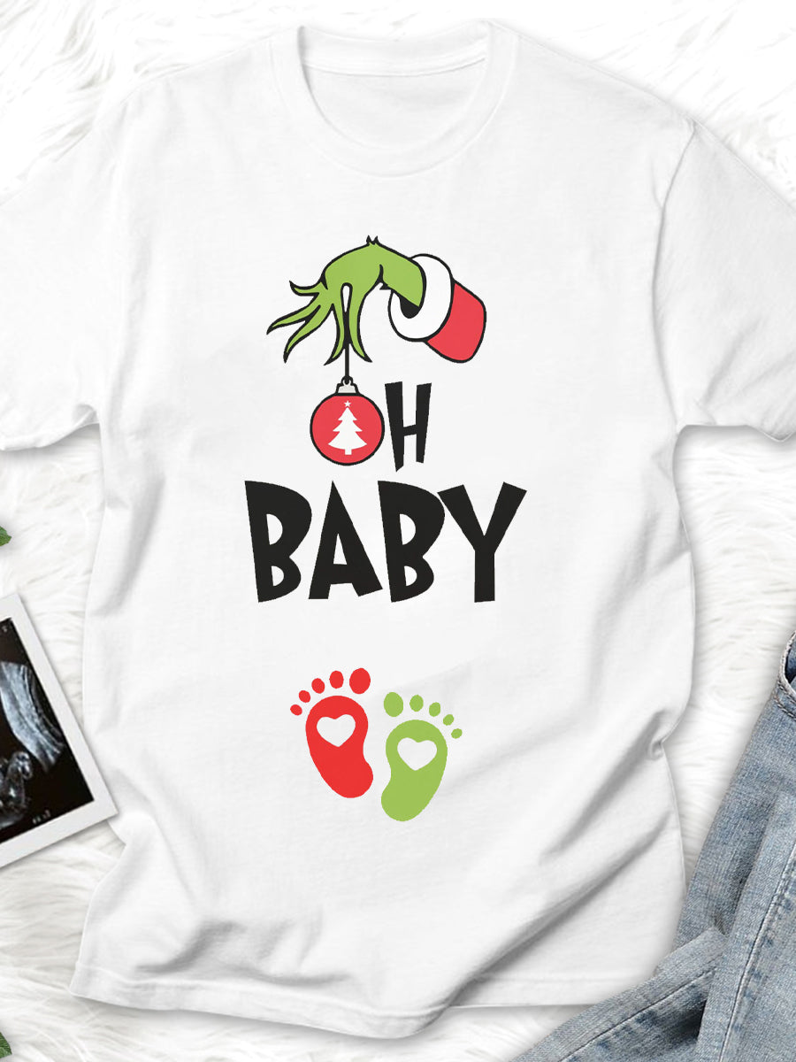 Oh Baby Christmas Maternity Shirt