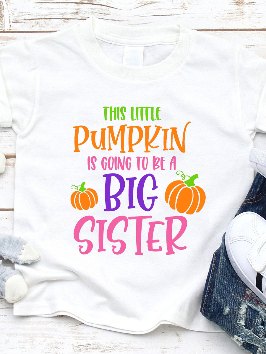 This Little Pumpkin Is Going To Be A Big Brother Funny Announcement Family Matching Shirt