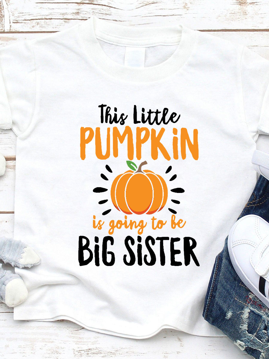 This Little Pumpkin Is Going To Be A Big Brother Family Matching Shirt