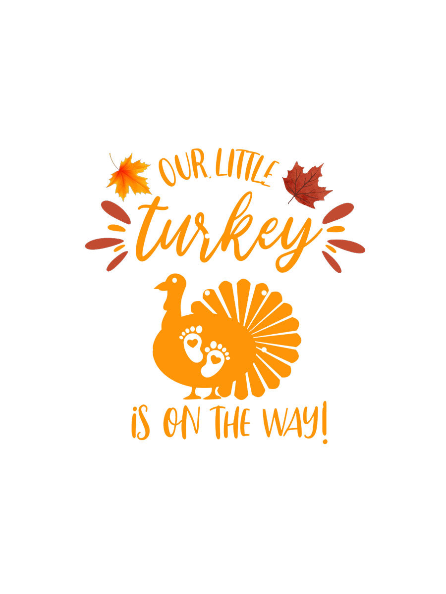 Our Little Turkey is On the Way Thankgiving Couple Shirt