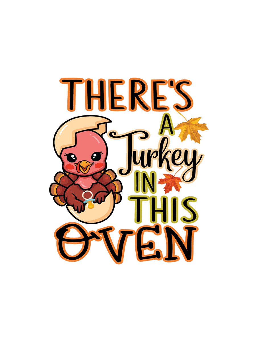 There's A Turkey In This Oven Thankgiving Couple Shirt