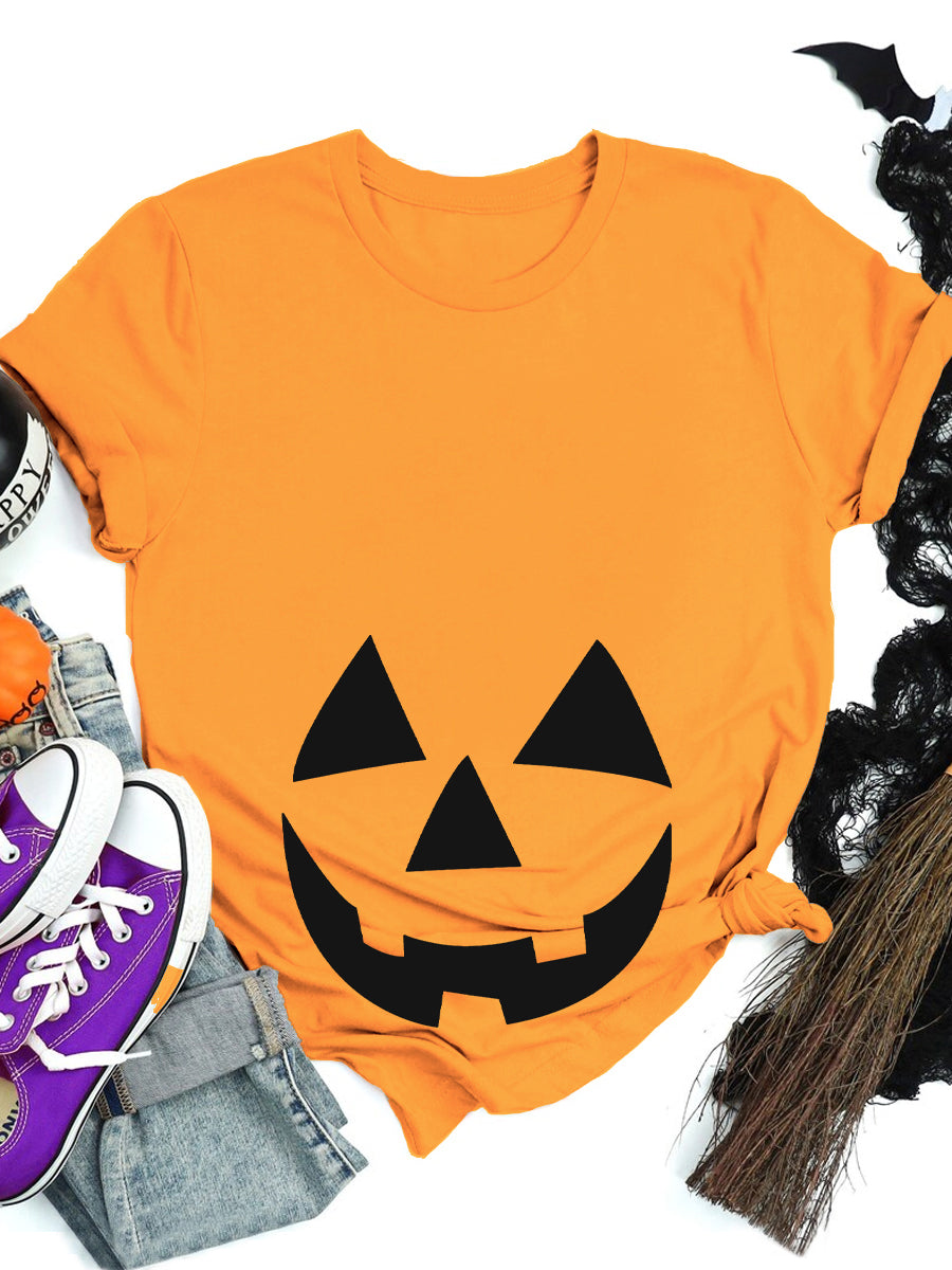 Halloween Pumpkin Bump Maternity Shirt