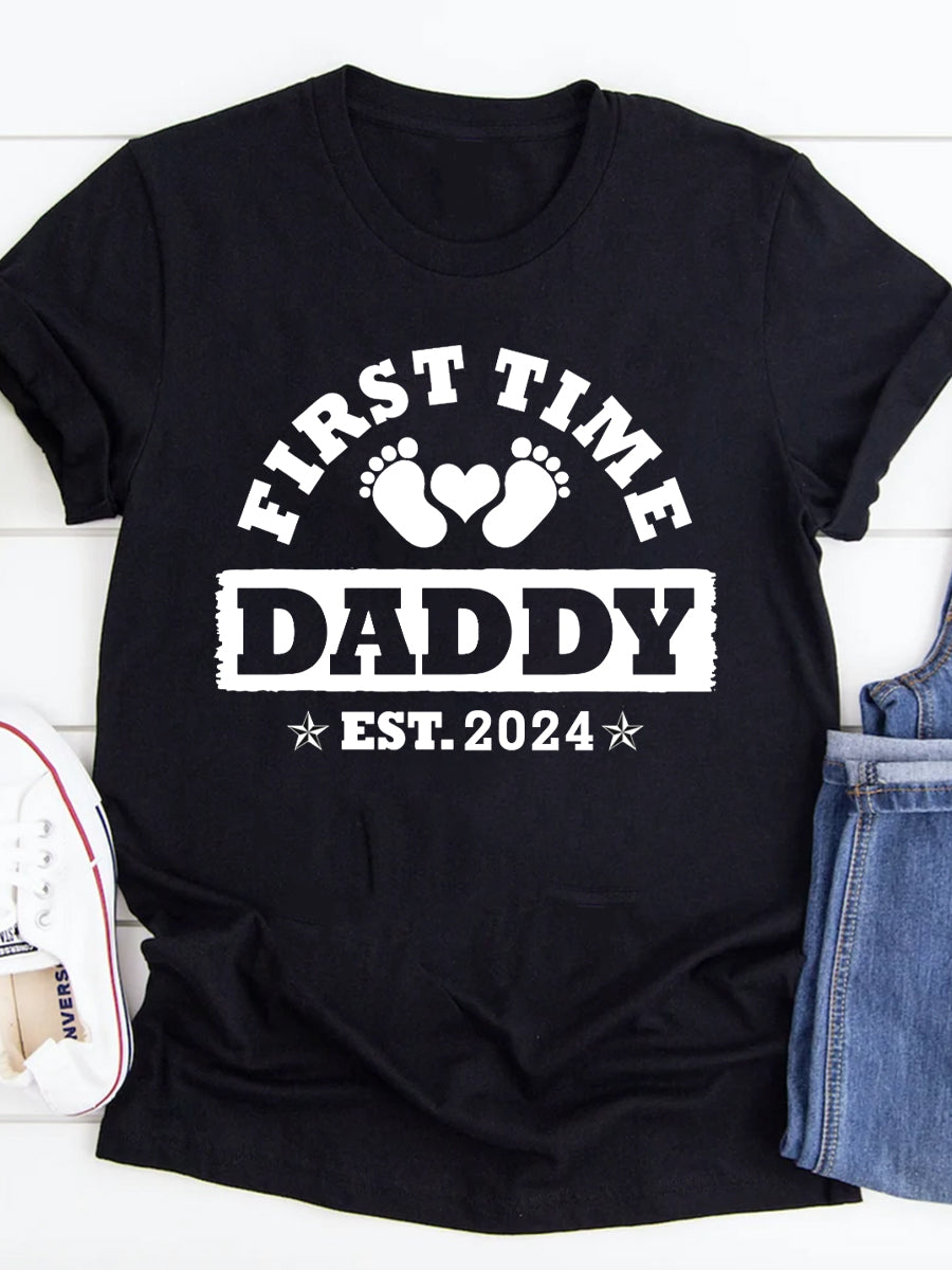 First Time Mommy EST 2024/2025 Announcement Family Matching Shirt