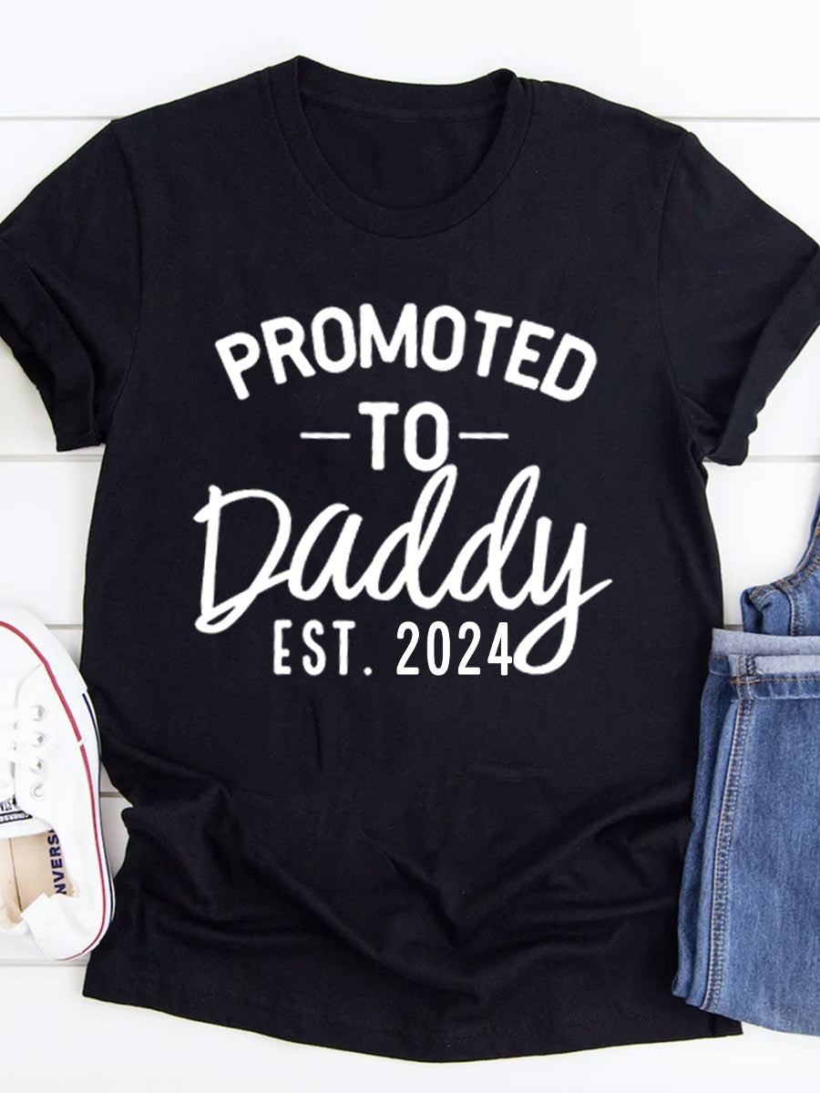 Promoted To Grandparents, Aunt/Uncle Est. 2024/2025 Announcement Family Matching Shirt