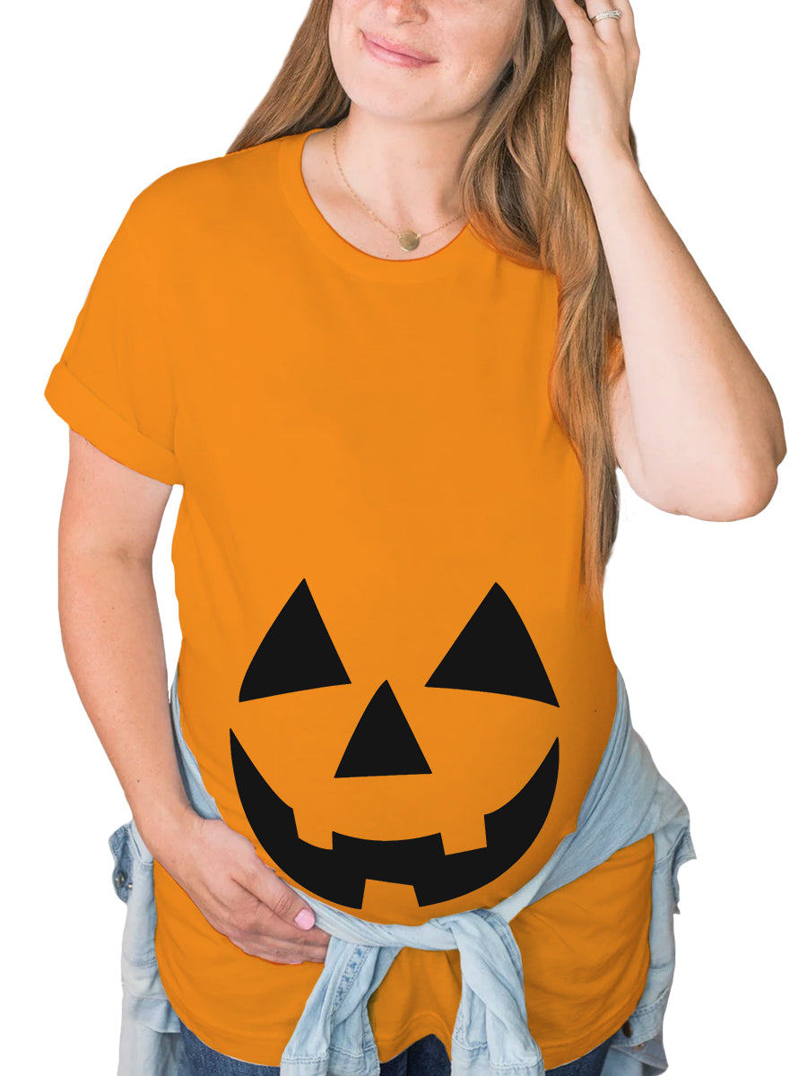 Halloween Pumpkin Bump Maternity Shirt