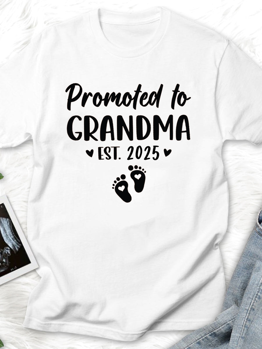 Promoted To Mama EST 2024/2025 Announcement Family Matching Shirt