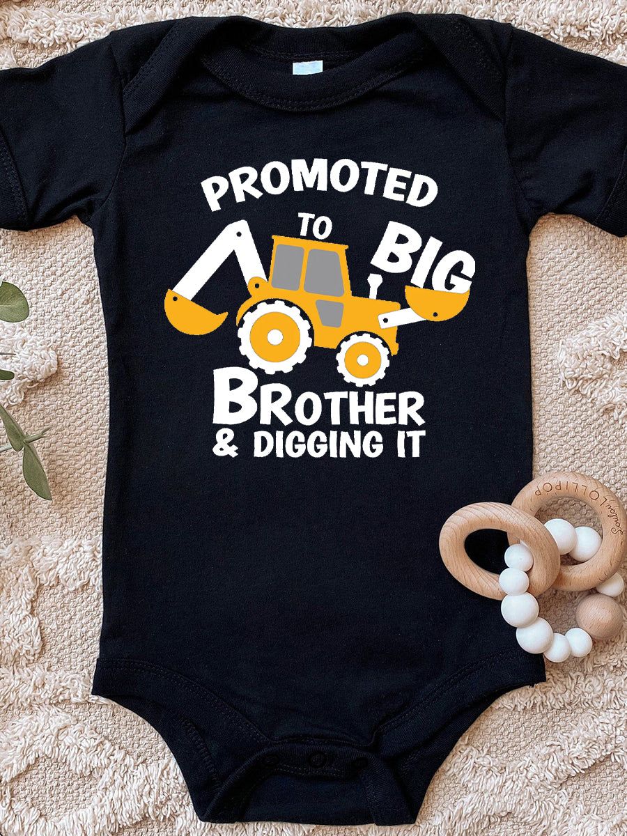 Promoted To Big/Mid Brother & Digging It Cute Family Matching Shirt