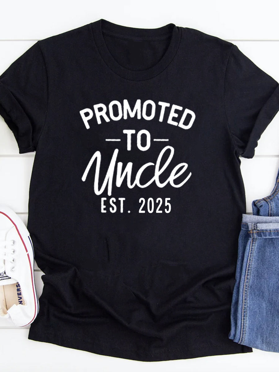 Promoted To Grandparents, Aunt/Uncle Est. 2024/2025 Announcement Family Matching Shirt