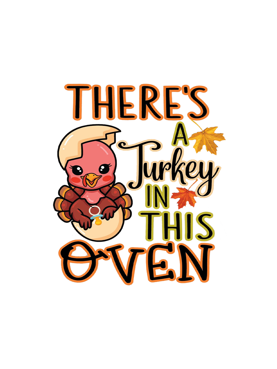 There's A Turkey In This Oven Thankgiving Couple Shirt