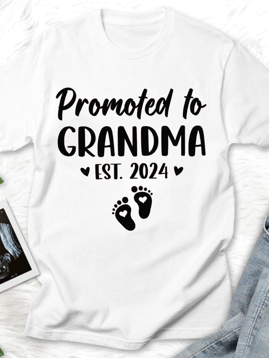 Promoted To Mama EST 2024/2025 Announcement Family Matching Shirt