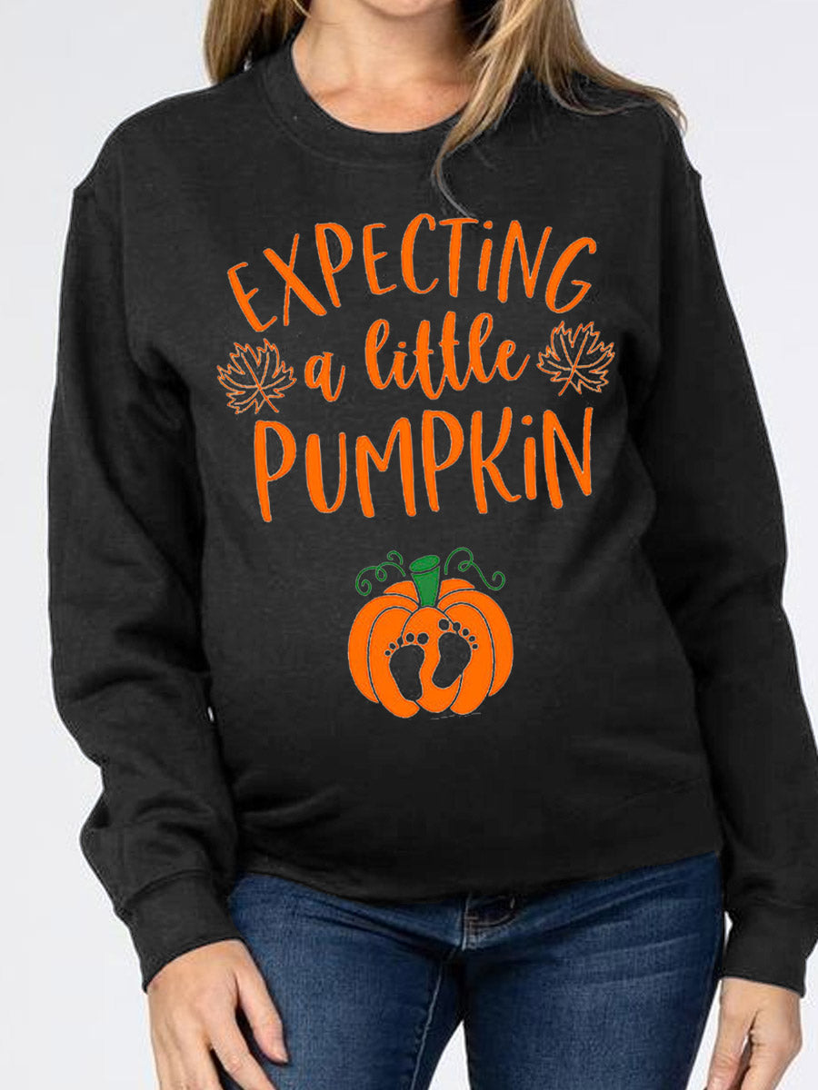 Expecting A Little Pumpkin Maternity Sweatshirt