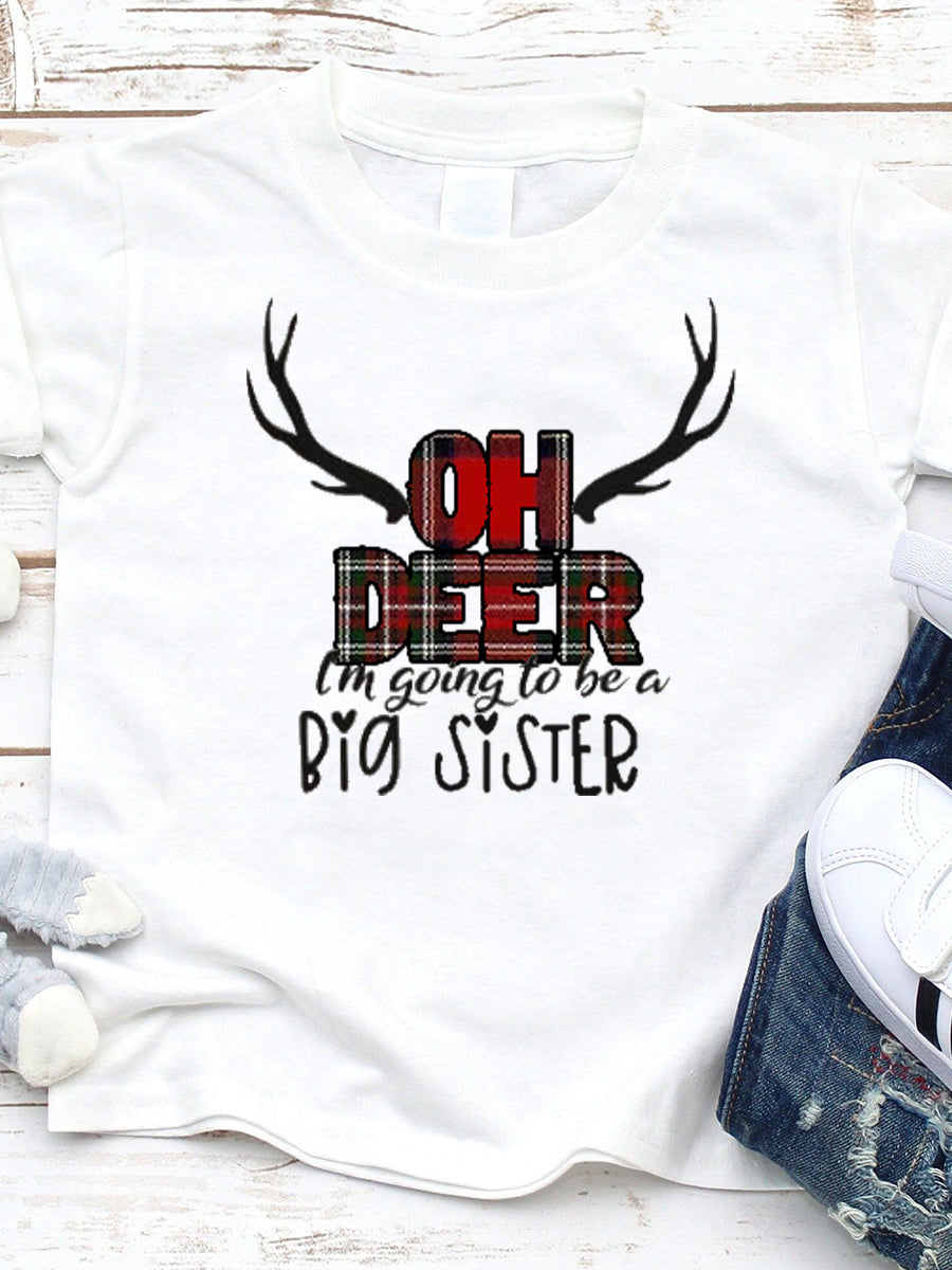 Oh Deer I'm Pregnant Announcement Family Matching Shirt