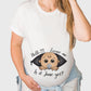 Customizable Months Cute White Pacifier Baby Peeking Maternity Shirt