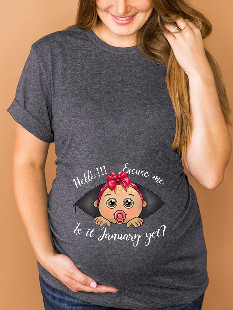 Customizable Months Cute Baby Girl Maternity Sweatshirt