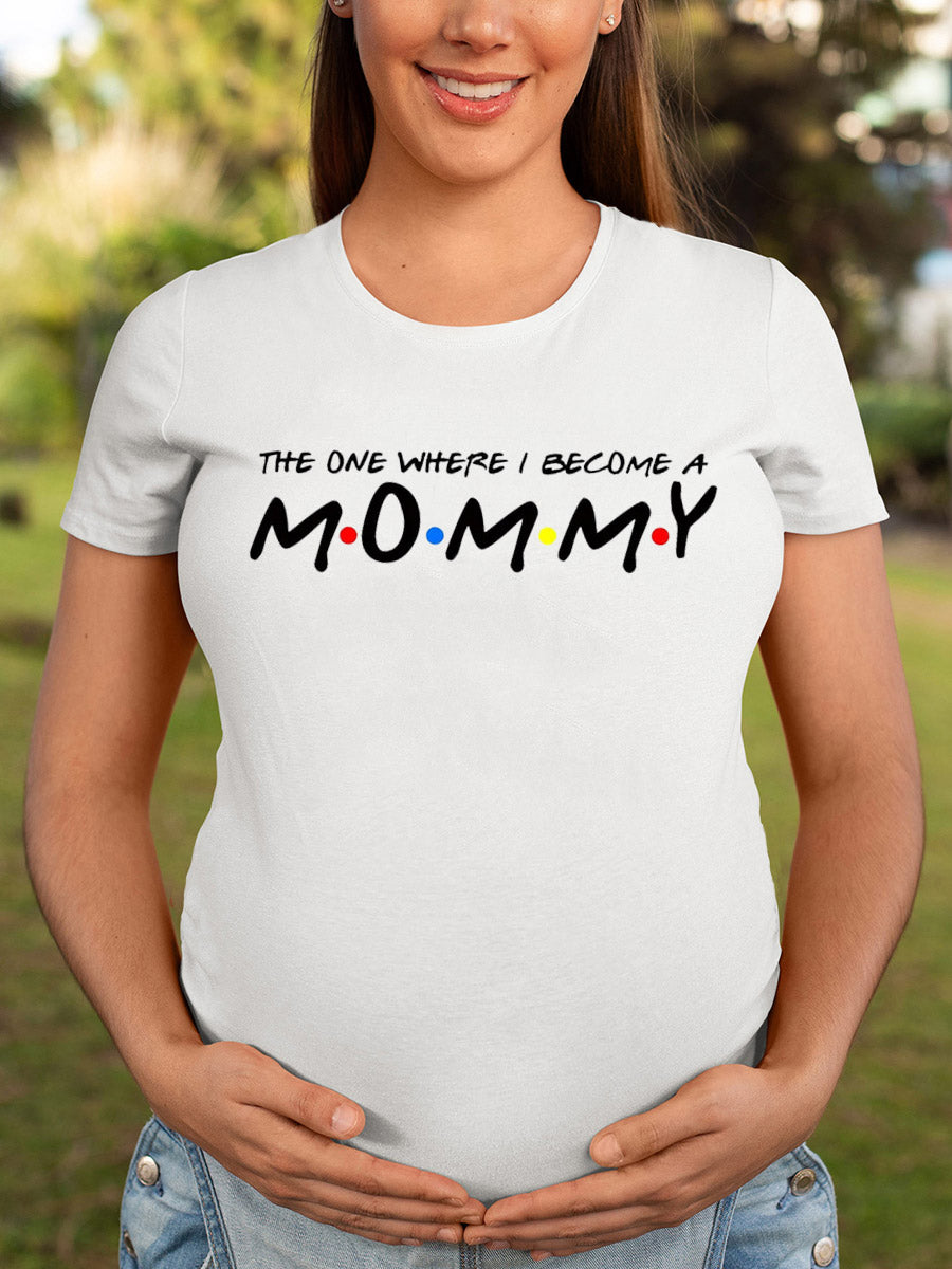 The One Where I Become A Mom & Dad Couple Maternity Shirt