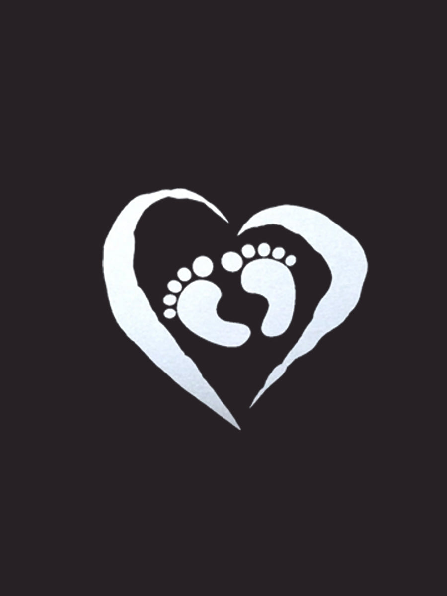 Baby Footprint Heart Maternity Shirt