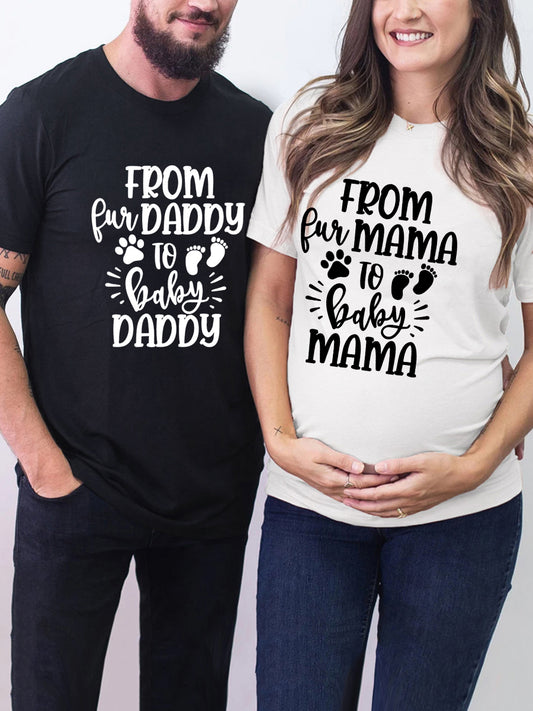 From Fur Mommy To Baby Mommy Couple Shirt