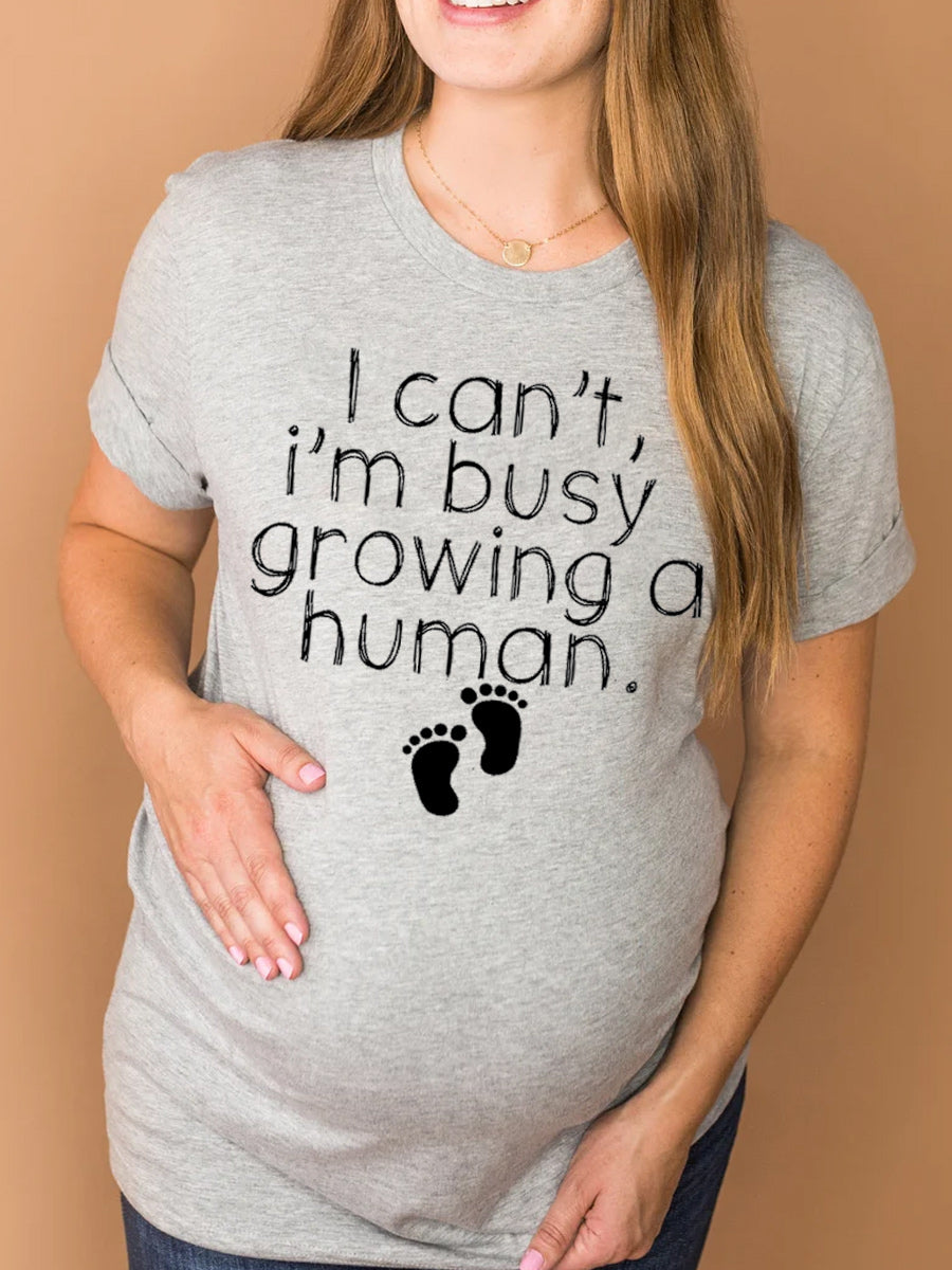 I'm Busy Growing A Human Maternity Sweatshirt