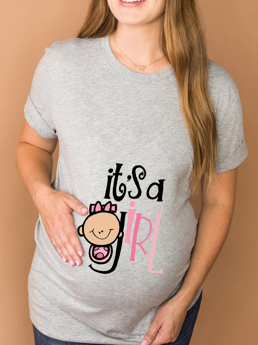 It's a Girl Maternity Shirt