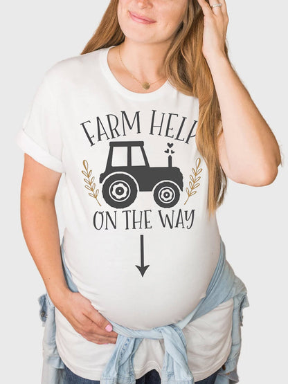 Farm Help On The Way Maternity Shirt