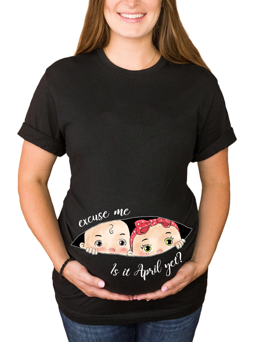 Funny twin cheap maternity shirts