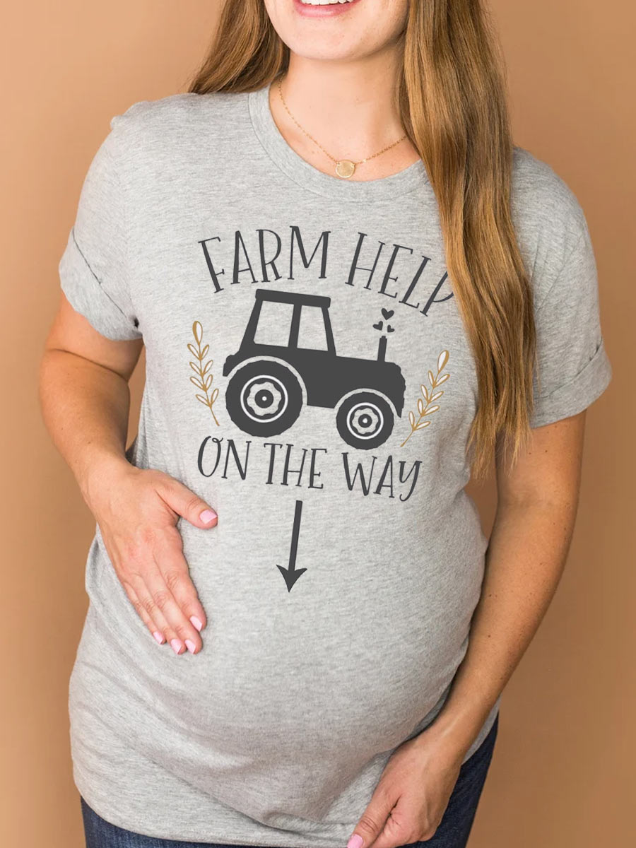 Farm Help On The Way Maternity Shirt