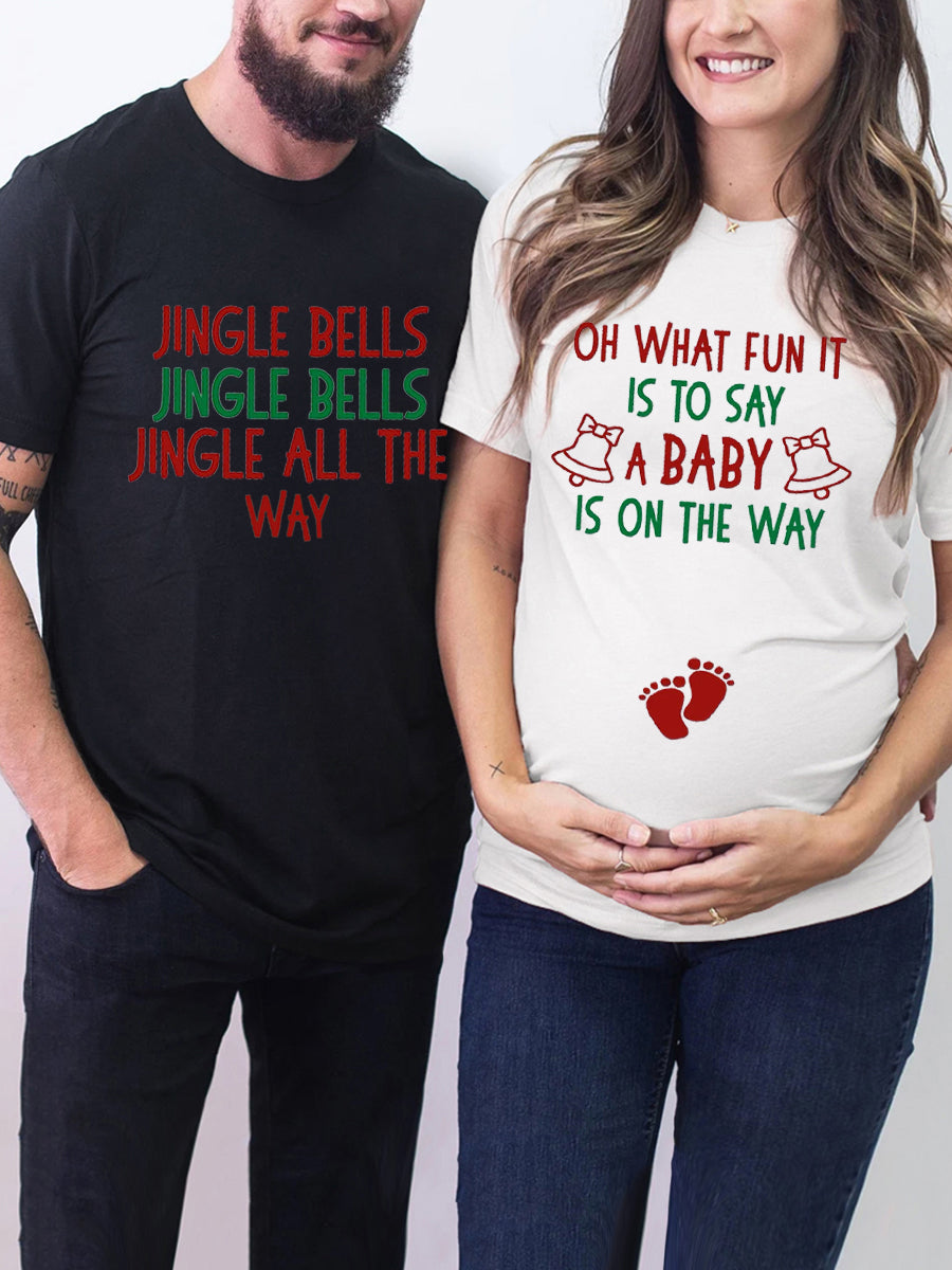 A Baby Is On The Way Couple Shirt