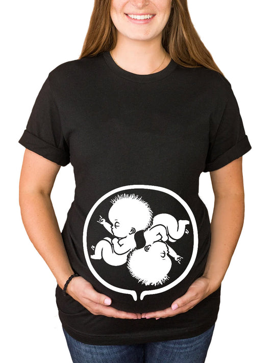 Rock Belly Duet Baby Twins Maternity Shirt