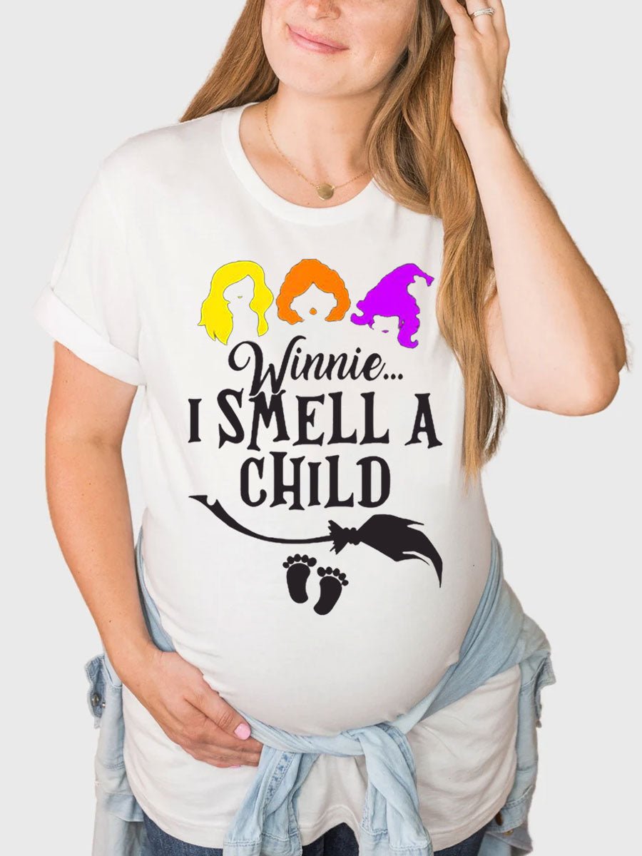 Winnie I Smell A Child Funny Maternity Sweatshirt