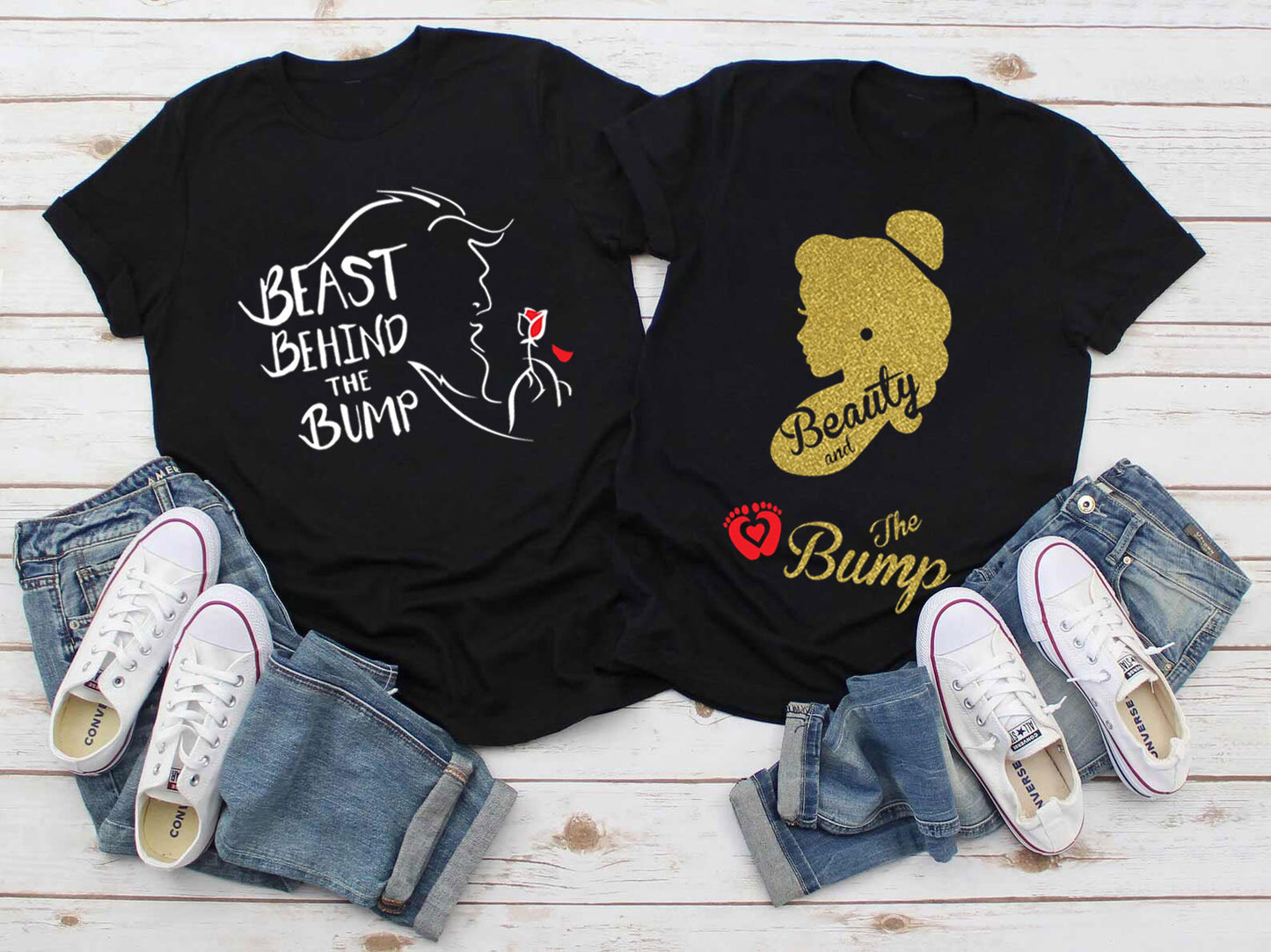 Beauty And The Bump Couple Maternity Sweatshirt