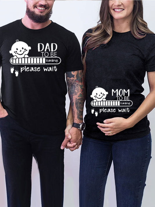 Daddy & Mama To Be Please Wait Couple Shirt