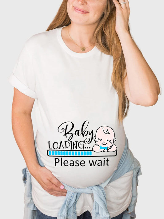 Baby Boy Loading Please Wait Maternity Shirt