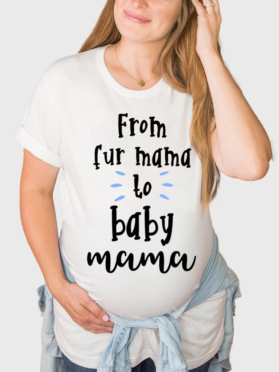 From Fur Mama To Baby Mama Maternity Sweatshirt