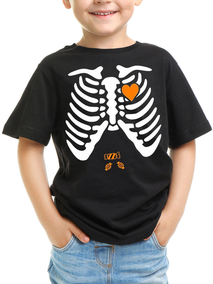 Skeleton Big Bro Sis Parents Maternity Shirt