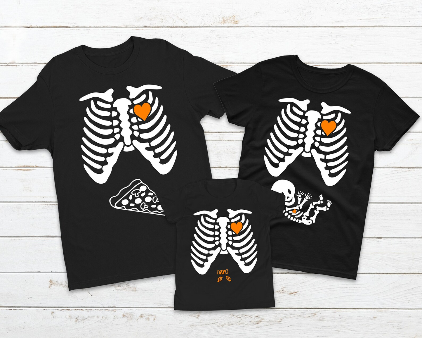 Skeleton Big Bro Sis Parents Maternity Shirt