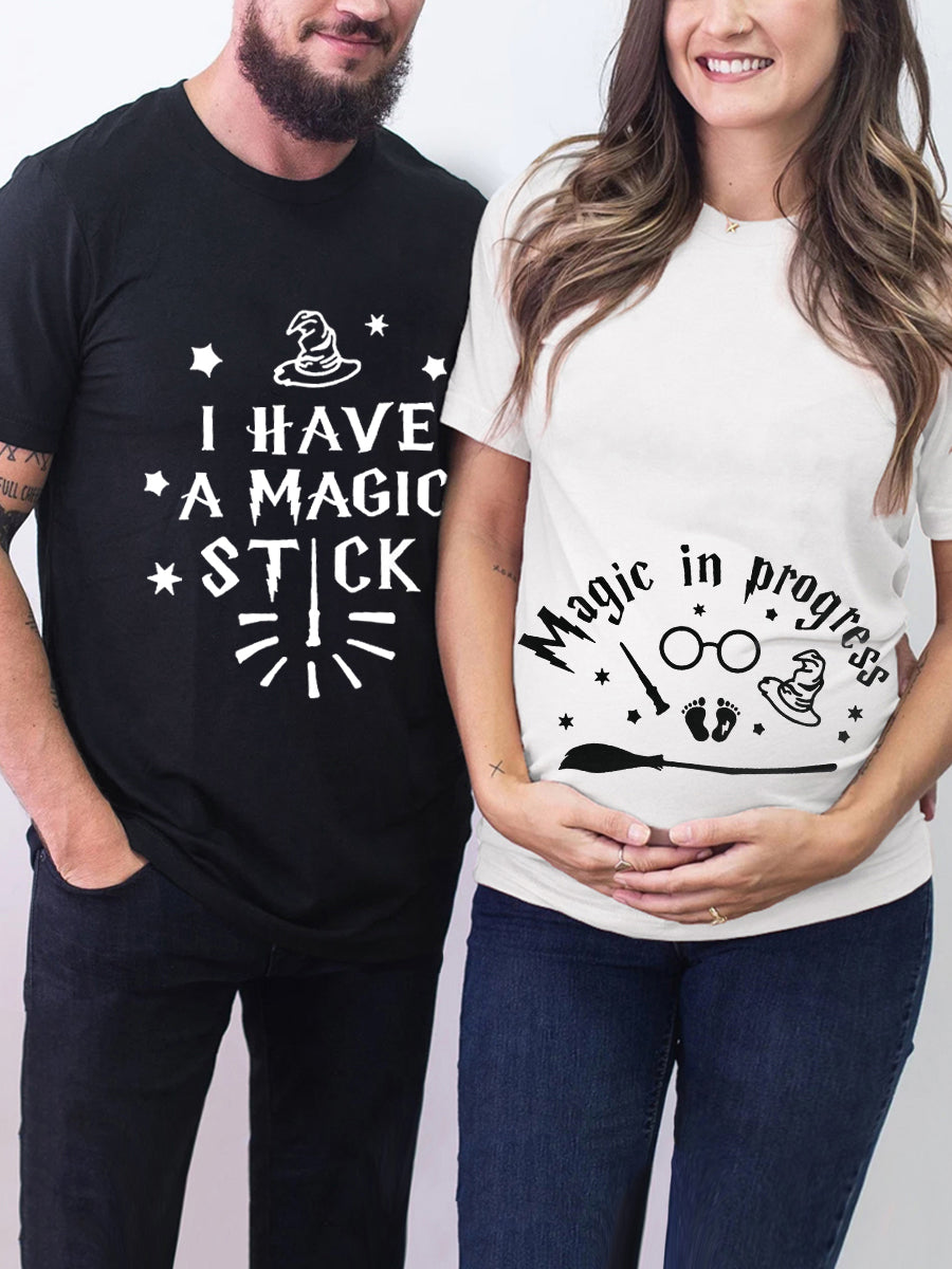 Magic In Progress Couple Maternity Sweatshirt