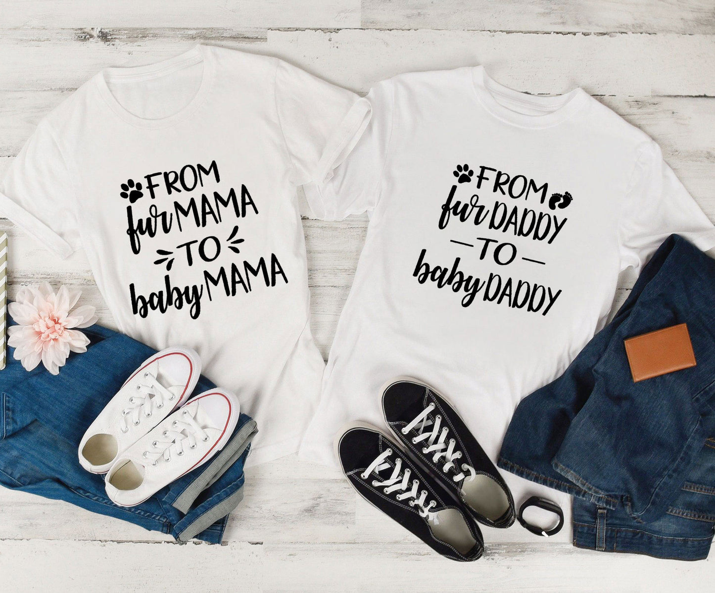 From Fur Mama/Daddy To Baby Mama/Daddy Parents Shirt