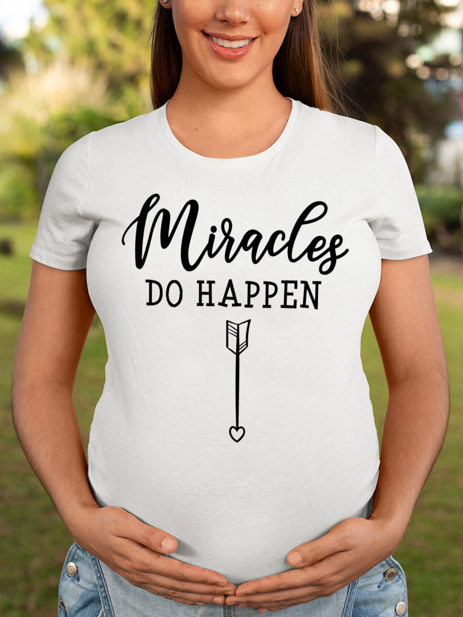 Miracles Do Happen Couple Maternity Shirt