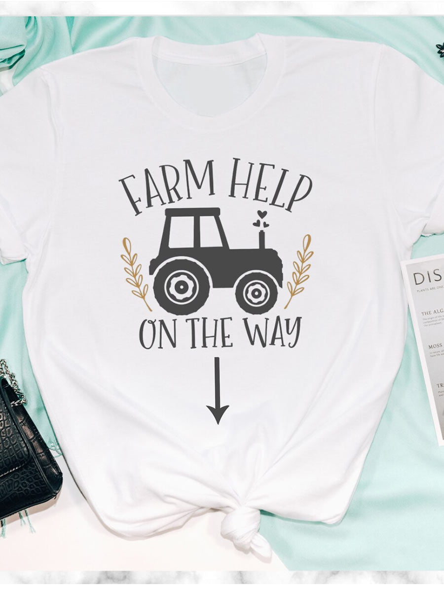 Farm Help On The Way Maternity Shirt